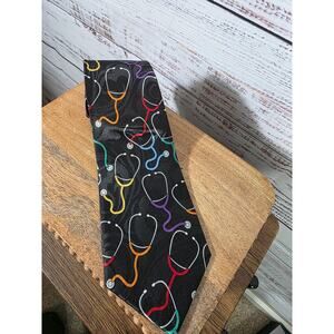 Steven Harris Handmade Medical Stethoscopes Novelty Tie Black Silk Medical Tie